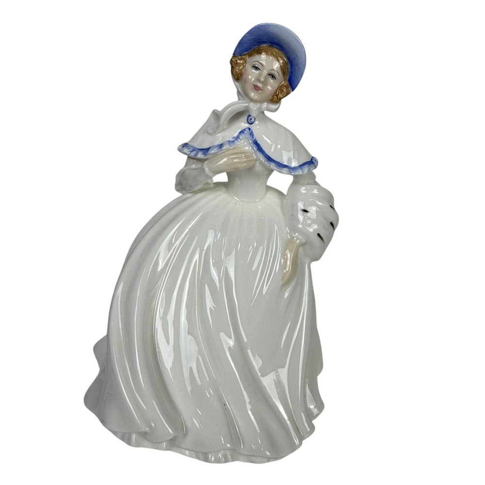 Royal Doulton Jessica HN 3497‎ Figurine Peggy Davies Blue White Bone China 8in